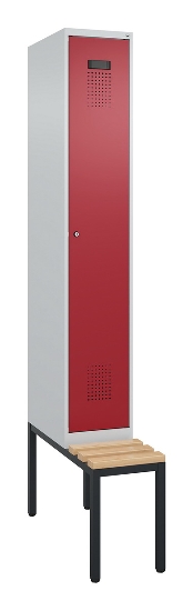 C+P Spind Evolo PLUS 0490507-32 mit Bank 3 Abt.400mm Drehriegel (HxBxT) 2120x1200x815mm 9016/3015