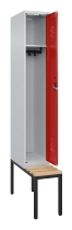 C+P Spind Evolo PLUS 0490507-32 mit Bank 3 Abt.400mm Drehriegel (HxBxT) 2120x1200x815mm 9016/3015