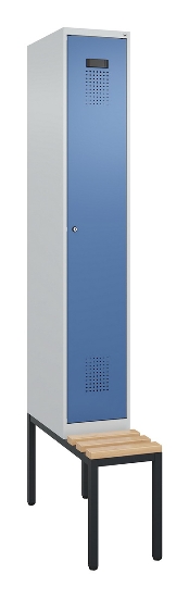 C+P Spind Evolo PLUS 0490507-32 mit Bank 3 Abt.400mm Drehriegel (HxBxT) 2120x1200x815mm 9016/3015