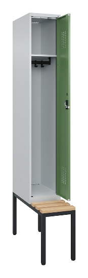 C+P Spind Evolo PLUS 0490507-32 mit Bank 3 Abt.400mm Drehriegel (HxBxT) 2120x1200x815mm 9016/3015