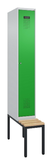 C+P Spind Evolo PLUS 0490507-32 mit Bank 3 Abt.400mm Drehriegel (HxBxT) 2120x1200x815mm 9016/3015