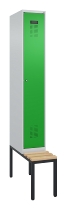 C+P Spind Evolo PLUS 0490507-32 mit Bank 3 Abt.400mm Drehriegel (HxBxT) 2120x1200x815mm 9016/3015