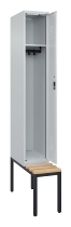 C+P Spind Evolo PLUS 0490507-32 mit Bank 3 Abt.400mm Drehriegel (HxBxT) 2120x1200x815mm 9016/3015