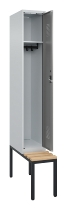 C+P Spind Evolo PLUS 0490507-32 mit Bank 3 Abt.400mm Drehriegel (HxBxT) 2120x1200x815mm 9016/3015