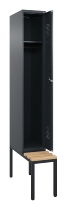 C+P Spind Evolo PLUS 0490507-32 mit Bank 3 Abt.400mm Drehriegel (HxBxT) 2120x1200x815mm 9016/3015