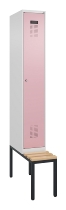 C+P Spind Evolo PLUS 0490507-32 mit Bank 3 Abt.400mm Drehriegel (HxBxT) 2120x1200x815mm 9016/3015