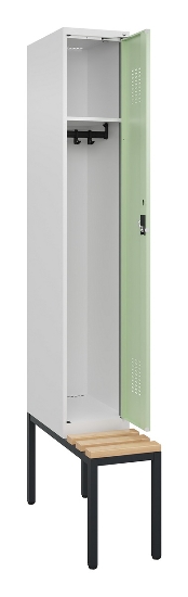 C+P Spind Evolo PLUS 0490507-32 mit Bank 3 Abt.400mm Drehriegel (HxBxT) 2120x1200x815mm 9016/3015