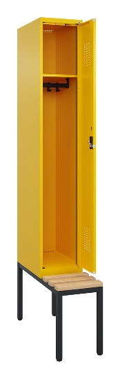 C+P Spind Evolo PLUS 0490507-30 mit Bank 3 Abt.300mm Drehriegel (HxBxT) 2120x900x815mm 0010/0010