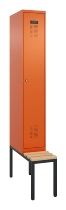 C+P Spind Evolo PLUS 0490507-30 mit Bank 3 Abt.300mm Drehriegel (HxBxT) 2120x900x815mm 0010/0010