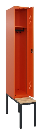 C+P Spind Evolo PLUS 0490507-30 mit Bank 3 Abt.300mm Drehriegel (HxBxT) 2120x900x815mm 0010/0010