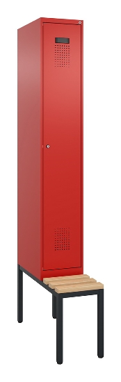 C+P Spind Evolo PLUS 0490507-30 mit Bank 3 Abt.300mm Drehriegel (HxBxT) 2120x900x815mm 0010/0010