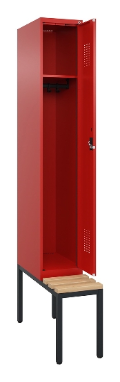 C+P Spind Evolo PLUS 0490507-30 mit Bank 3 Abt.300mm Drehriegel (HxBxT) 2120x900x815mm 0010/0010