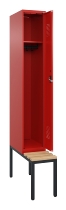 C+P Spind Evolo PLUS 0490507-30 mit Bank 3 Abt.300mm Drehriegel (HxBxT) 2120x900x815mm 0010/0010