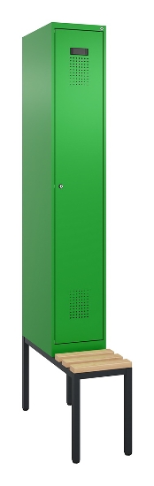 C+P Spind Evolo PLUS 0490507-30 mit Bank 3 Abt.300mm Drehriegel (HxBxT) 2120x900x815mm 0010/0010