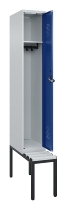 C+P Spind Evolo PLUS 0490507-12 mit Bank 1 Abt.400mm Drehriegel (HxBxT) 2120x400x815mm 7035/6011