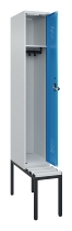 C+P Spind Evolo PLUS 0490507-12 mit Bank 1 Abt.400mm Drehriegel (HxBxT) 2120x400x815mm 7035/6011