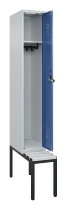 C+P Spind Evolo PLUS 0490507-12 mit Bank 1 Abt.400mm Drehriegel (HxBxT) 2120x400x815mm 7035/6011