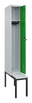C+P Spind Evolo PLUS 0490507-12 mit Bank 1 Abt.400mm Drehriegel (HxBxT) 2120x400x815mm 7035/6011
