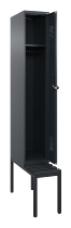 C+P Spind Evolo PLUS 0490507-12 mit Bank 1 Abt.400mm Drehriegel (HxBxT) 2120x400x815mm 7035/6011