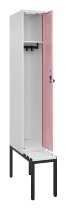 C+P Spind Evolo PLUS 0490507-12 mit Bank 1 Abt.400mm Drehriegel (HxBxT) 2120x400x815mm 7035/6011