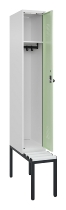 C+P Spind Evolo PLUS 0490507-12 mit Bank 1 Abt.400mm Drehriegel (HxBxT) 2120x400x815mm 7035/6011