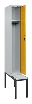 C+P Spind Evolo PLUS 0490507-12 mit Bank 1 Abt.400mm Drehriegel (HxBxT) 2120x400x815mm 7035/6011