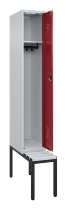 C+P Spind Evolo PLUS 0490507-12 mit Bank 1 Abt.400mm Drehriegel (HxBxT) 2120x400x815mm 7035/6011