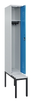 C+P Spind Evolo PLUS 0490507-12 mit Bank 1 Abt.400mm Drehriegel (HxBxT) 2120x400x815mm 7035/6011