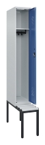 C+P Spind Evolo PLUS 0490507-12 mit Bank 1 Abt.400mm Drehriegel (HxBxT) 2120x400x815mm 7035/6011