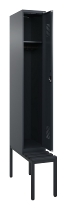 C+P Spind Evolo PLUS 0490507-12 mit Bank 1 Abt.400mm Drehriegel (HxBxT) 2120x400x815mm 7035/6011