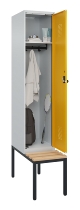 C+P Spind Evolo PLUS 0490507-32 mit Bank 3 Abt.400mm Drehriegel (HxBxT) 2120x1200x815mm 9016/3015