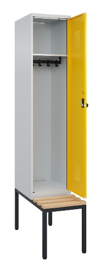 C+P Spind Evolo PLUS 0490507-32 mit Bank 3 Abt.400mm Drehriegel (HxBxT) 2120x1200x815mm 9016/3015
