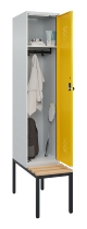 C+P Spind Evolo PLUS 0490507-32 mit Bank 3 Abt.400mm Drehriegel (HxBxT) 2120x1200x815mm 9016/3015