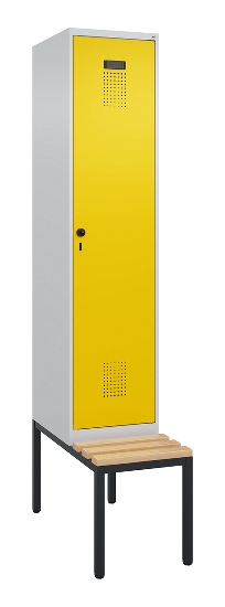 C+P Spind Evolo PLUS 0490507-32 mit Bank 3 Abt.400mm Drehriegel (HxBxT) 2120x1200x815mm 9016/3015