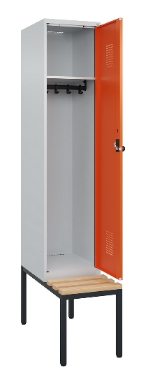 C+P Spind Evolo PLUS 0490507-32 mit Bank 3 Abt.400mm Drehriegel (HxBxT) 2120x1200x815mm 9016/3015