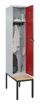 C+P Spind Evolo PLUS 0490507-32 mit Bank 3 Abt.400mm Drehriegel (HxBxT) 2120x1200x815mm 9016/3015