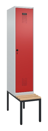 C+P Spind Evolo PLUS 0490507-32 mit Bank 3 Abt.400mm Drehriegel (HxBxT) 2120x1200x815mm 9016/3015