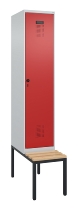 C+P Spind Evolo PLUS 0490507-32 mit Bank 3 Abt.400mm Drehriegel (HxBxT) 2120x1200x815mm 9016/3015
