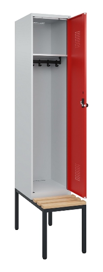 C+P Spind Evolo PLUS 0490507-32 mit Bank 3 Abt.400mm Drehriegel (HxBxT) 2120x1200x815mm 9016/3015
