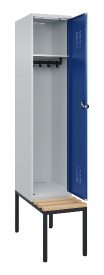 C+P Spind Evolo PLUS 0490507-32 mit Bank 3 Abt.400mm Drehriegel (HxBxT) 2120x1200x815mm 9016/3015