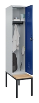 C+P Spind Evolo PLUS 0490507-32 mit Bank 3 Abt.400mm Drehriegel (HxBxT) 2120x1200x815mm 9016/3015