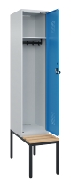 C+P Spind Evolo PLUS 0490507-32 mit Bank 3 Abt.400mm Drehriegel (HxBxT) 2120x1200x815mm 9016/3015