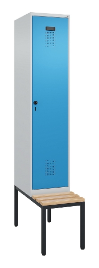 C+P Spind Evolo PLUS 0490507-32 mit Bank 3 Abt.400mm Drehriegel (HxBxT) 2120x1200x815mm 9016/3015