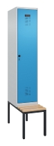 C+P Spind Evolo PLUS 0490507-32 mit Bank 3 Abt.400mm Drehriegel (HxBxT) 2120x1200x815mm 9016/3015