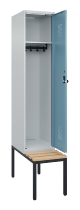 C+P Spind Evolo PLUS 0490507-32 mit Bank 3 Abt.400mm Drehriegel (HxBxT) 2120x1200x815mm 9016/3015