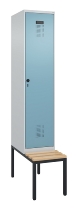 C+P Spind Evolo PLUS 0490507-32 mit Bank 3 Abt.400mm Drehriegel (HxBxT) 2120x1200x815mm 9016/3015