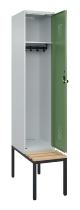 C+P Spind Evolo PLUS 0490507-32 mit Bank 3 Abt.400mm Drehriegel (HxBxT) 2120x1200x815mm 9016/3015