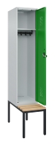 C+P Spind Evolo PLUS 0490507-32 mit Bank 3 Abt.400mm Drehriegel (HxBxT) 2120x1200x815mm 9016/3015