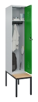 C+P Spind Evolo PLUS 0490507-32 mit Bank 3 Abt.400mm Drehriegel (HxBxT) 2120x1200x815mm 9016/3015