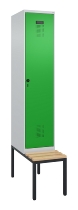 C+P Spind Evolo PLUS 0490507-32 mit Bank 3 Abt.400mm Drehriegel (HxBxT) 2120x1200x815mm 9016/3015